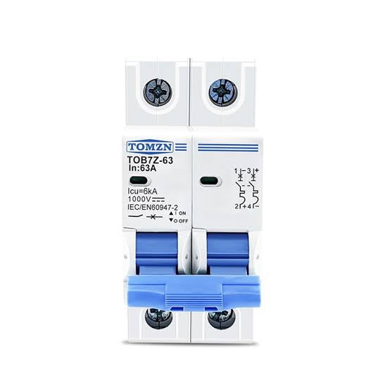 Tomzn 2P DC 1000V Solar Circuit Breaker 63A