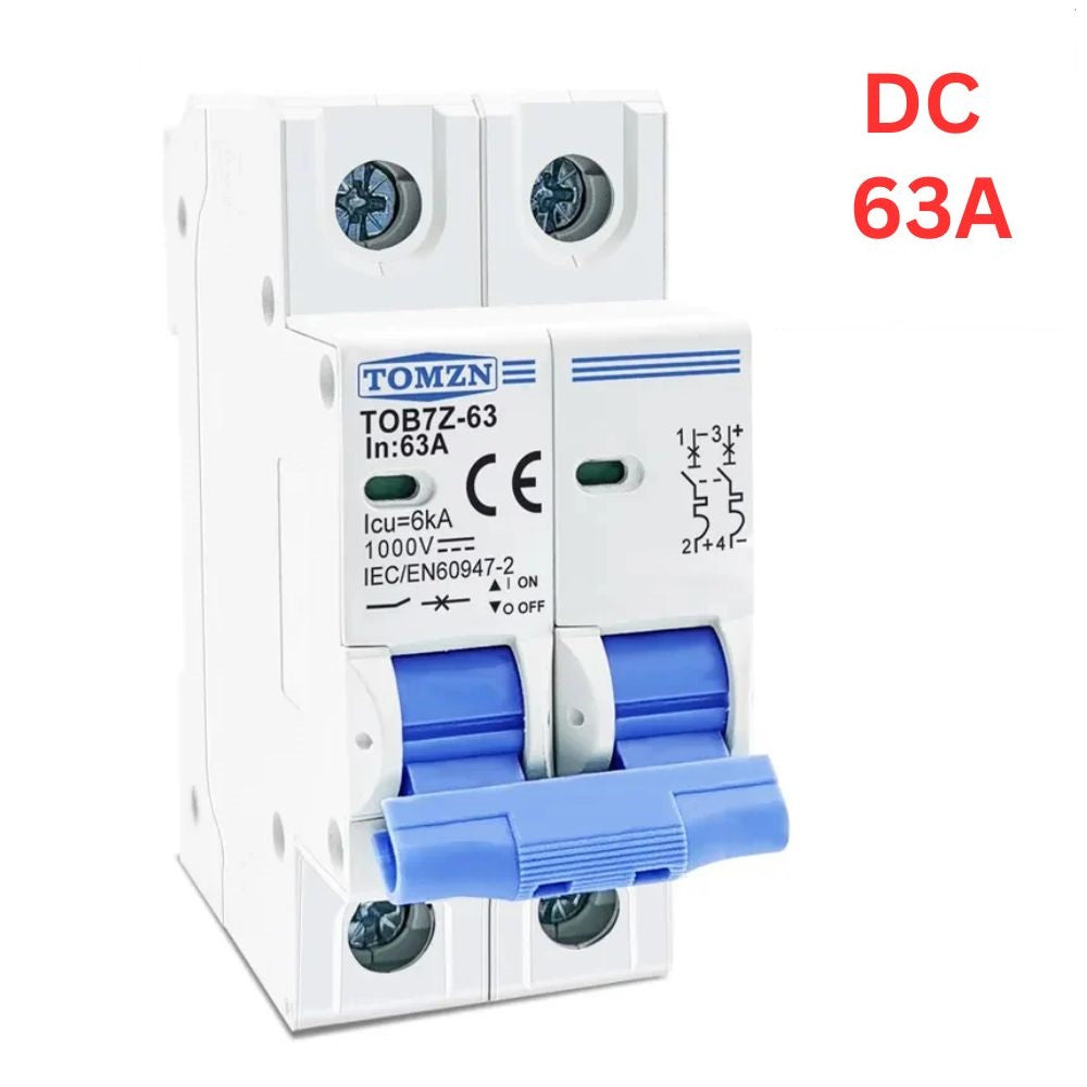 Tomzn 2P DC 1000V Solar Circuit Breaker 63A