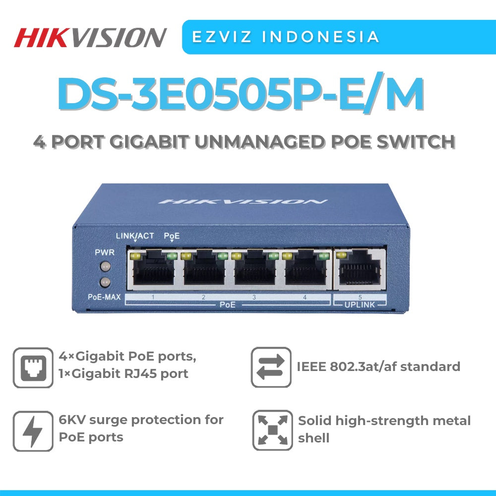 Hikvision 4 Port PoE Switch
